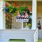Patriotic Welcome Door Decor 4th of July Wooden Sign Red Blue White Retro Gnome Memorial Day Door Hanger Decoration for Independence Day Porch Wall Window